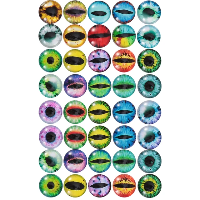 50 Pcs Flatback Dome Cabochons Time Glass Patch Vintage Glass Round