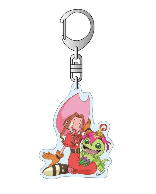 Digimon Portachiavi Palmon E Mimi In Plastica Dura Clip Bag 6 Cm Anime Manga
