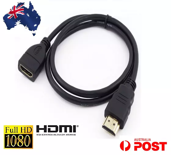 HDMI Extension Cable Male to Female Lead v1.4 3D High Speed Extender