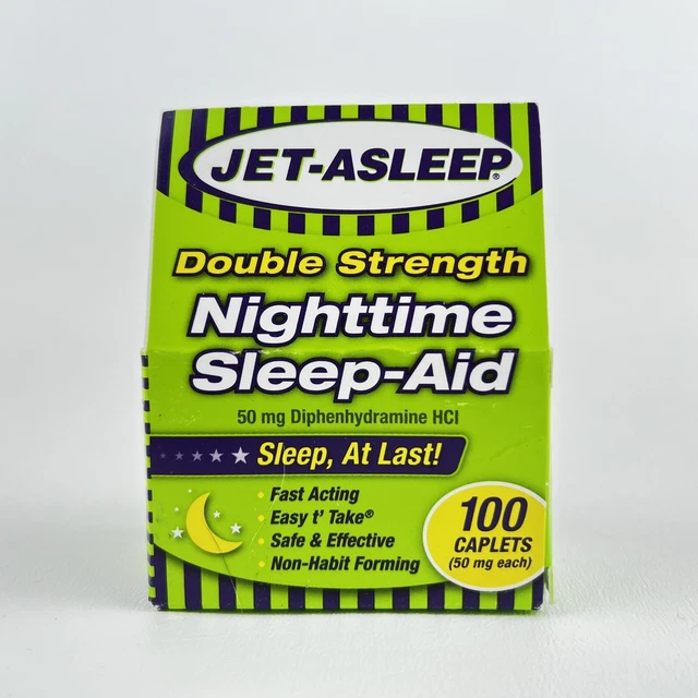 Ayuda nocturna para dormir Jet-Asleep de doble fuerza 100 unidades