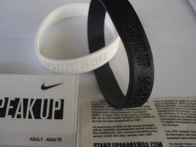 Nike STAND UP SPEAK UP シリコンバンド 2個セット ✓NIKE STAND UP SPEAK UP シリコンバンド セット新品 - メルカリ