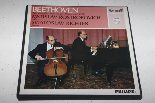 Philips Hi-Fi Stereo ED1 Beethoven Cello Sonatas Rostropovich Sviatoslav Richter