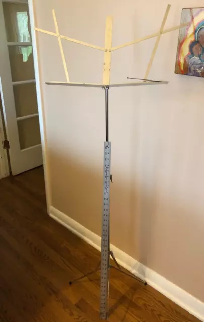 The Hamilton #400 Music Stand Silver Folding Travel Stand with Tripod Base The Hamilton #400 Music Stand Silver Folding Travel Stand with Tripod Base