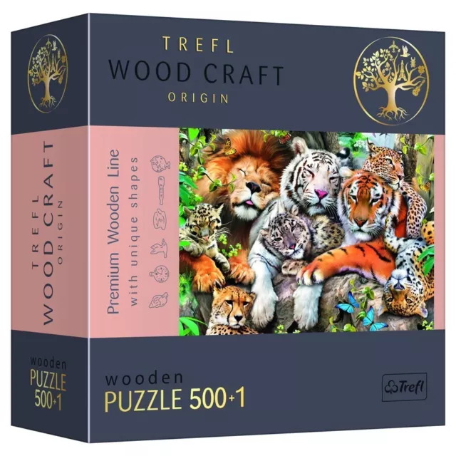 Trefl Wood Craft 1000 Piece Wooden Puzzle - Colorful Cat – Trefl USA