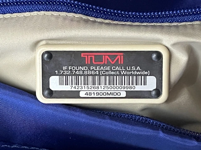 Tumi Voyageur Nylon Leisure Travel Blue Carryon Luggage Suitcase Wheels Black 13