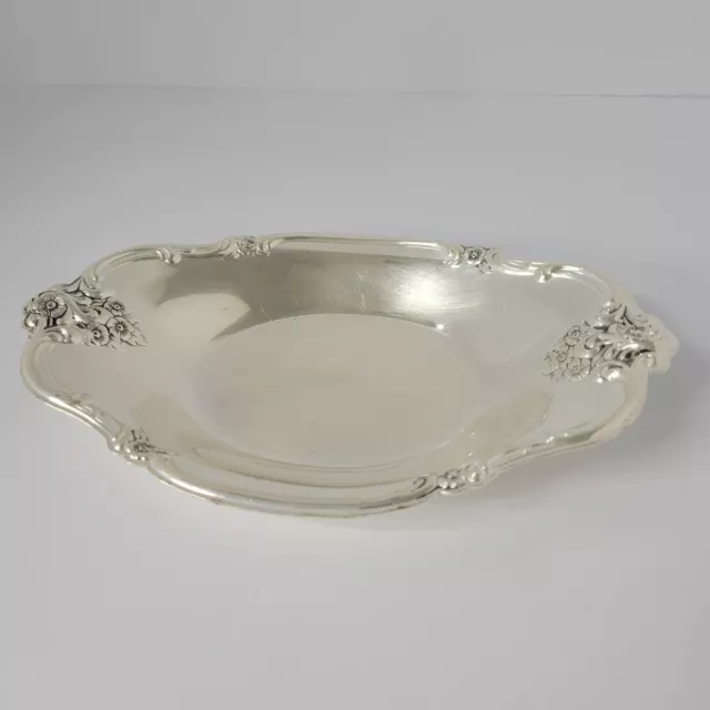 Vintage International Silver Company #448 Silverplate Orleans Rose Small Tray