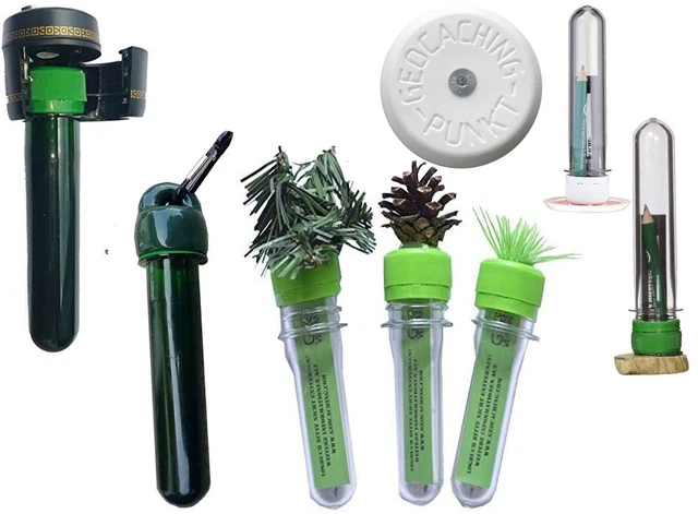 7 X Geocahing Cacher Set Paquet preform Préformes Coffre Point de Repérage Haut