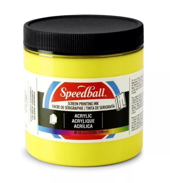 Speedball Acrylic Screen Printing Ink Process Yellow 8oz 237ml (6212)