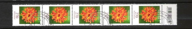 Bund, BRD, 2019, Mi. Nr. 3475, gestempelt, aus Abo, 5er Streifen mit EAN Code