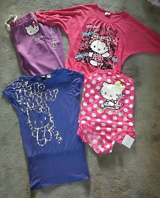 Hello kitty clothing bundle BNWT swim suit & joggers age 10 11 12 plus tops