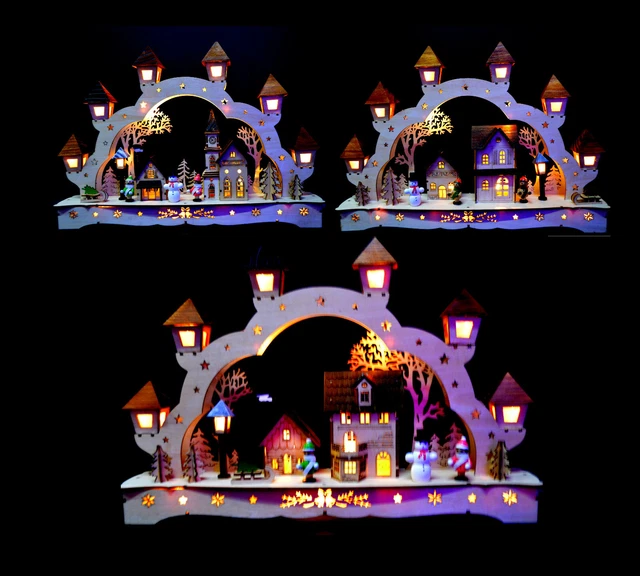 LED Schwibbogen Lichterbogen Weihnachten Erzgebirgische Tradition Fensterdeko
