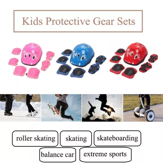 Kid Scooter Roller Ski Skate Protection Kit Skating Knee Pads Wrist Elbow Pad AU