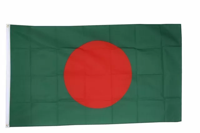 Bangladesh Flag 5 x 3 FT - 100% Polyester With Eyelets - Asia