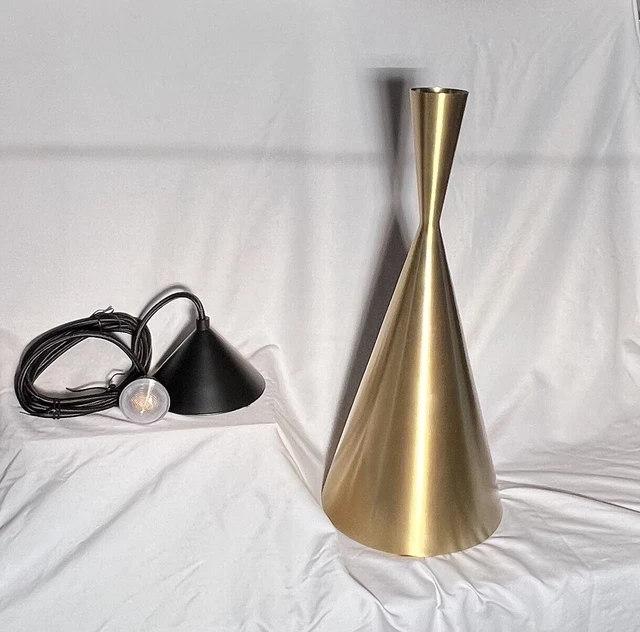 (4) Luxury Tom Dixon Beat Tall LED Ceiling Light, Brass