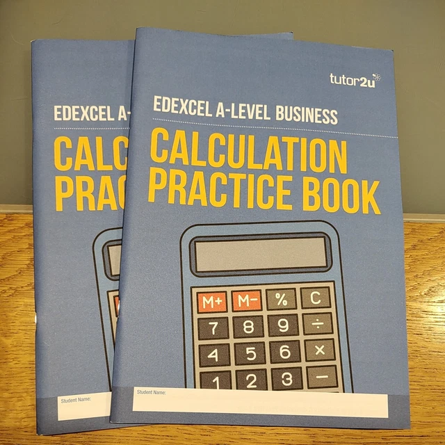 TUTOR2U EDEXCEL A-LEVEL Business Calculation Practice Book x 2 £10.00 ...