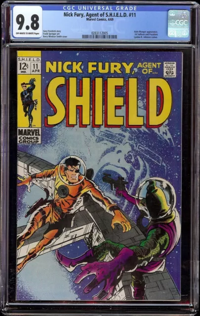 Nick Fury # 11 CGC 9.8 OW/W (Marvel 1969) Highest graded copy