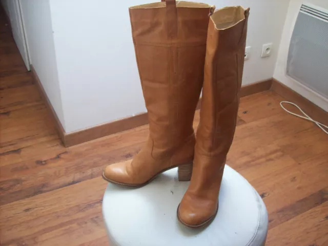 bottes femme en cuir taille :39