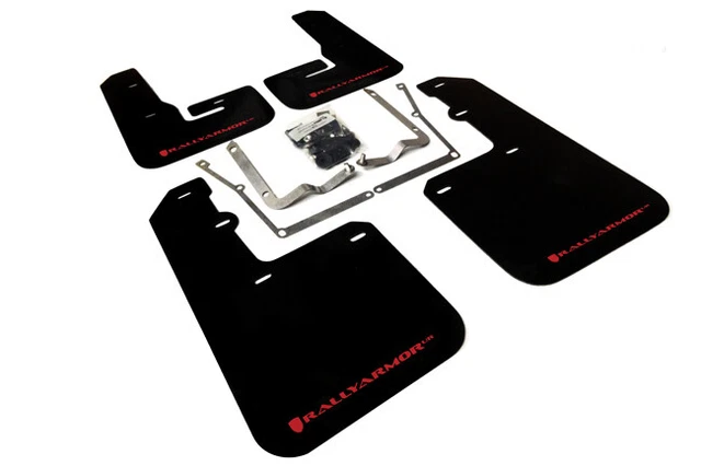 Rally Armor Black Mud Flap with Red Logo for 2015+ Volkswagen Jetta MK7