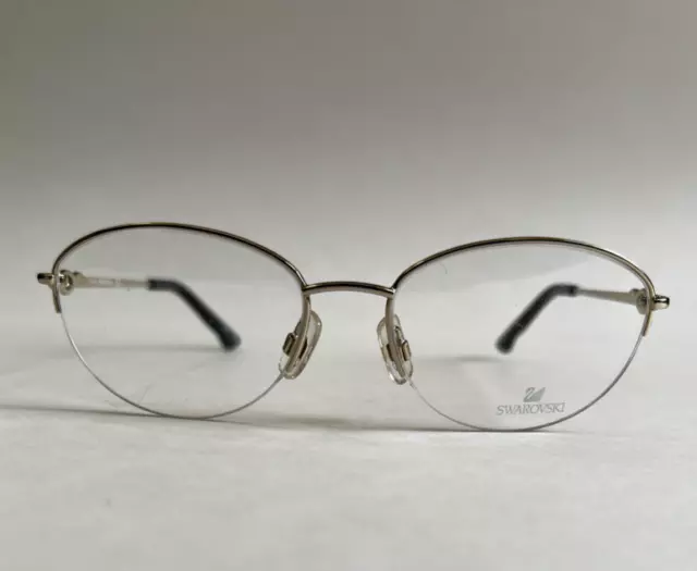 Swarovski Silver Semi Rimless Eyeglasses Frame, Used for Store Display