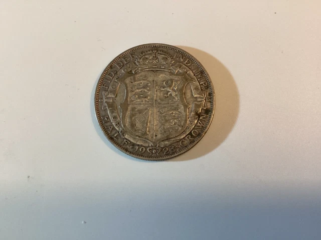 1923 Great Britain 1/2 Crown Silver Coin