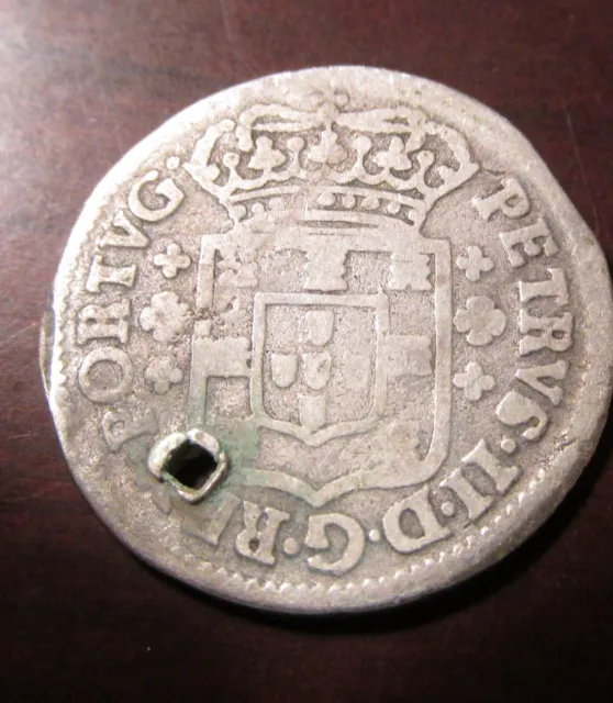 Silver Portugal Foreign Coin: c1825 (l39)