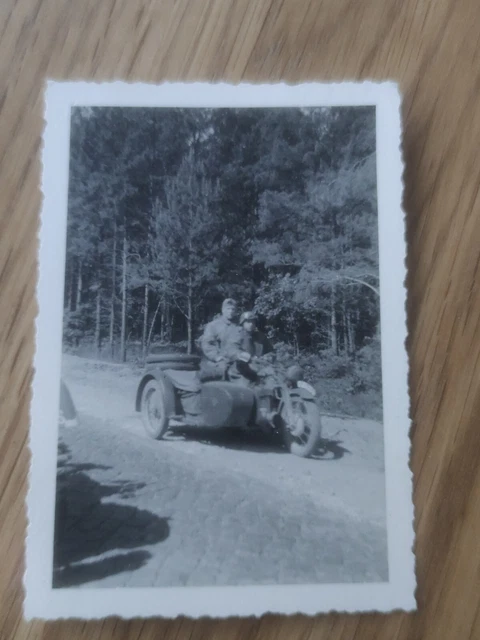 Wk2 foto wehrmacht Soldat Motorrad Krad Kradmelder Front