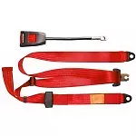 NEW Securon Seat Belt 300/30 Red Static Adjustable Lap & Diagonal Belt x1