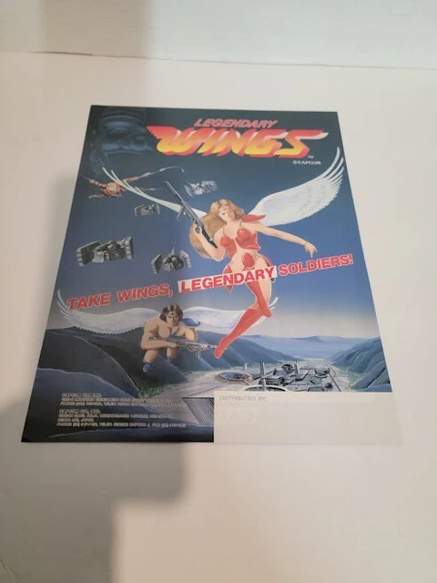 Flyer  capcom LEGENDARY WINGS  Arcade Video Game advertisement original see pic