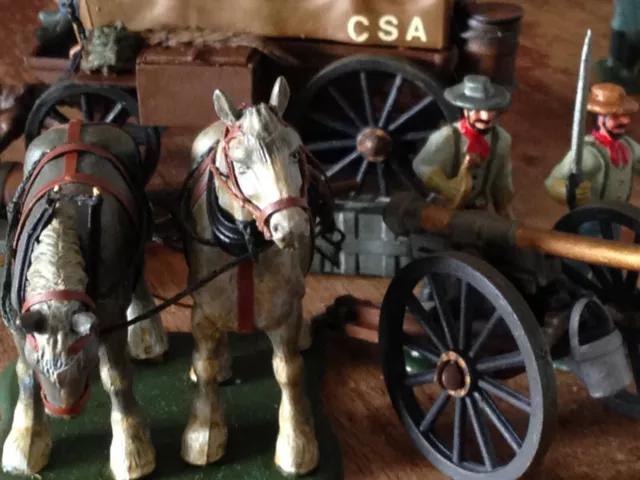 Imex 54mm ACW Painted American Civil War CSA Confederate Artillery and Wagon