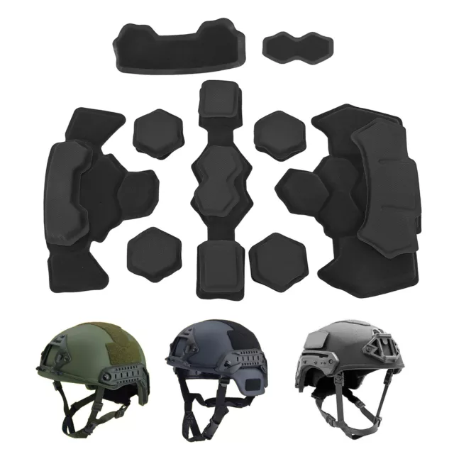 (Black)Helmet Pad Kit EVA Helmet Inner Padding For Bike