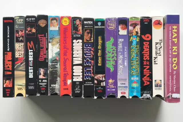Action Martial Arts Kung Fu VHS Lot 15 Tapes 80s 90s Ninja Bruce Lee Media NTSC