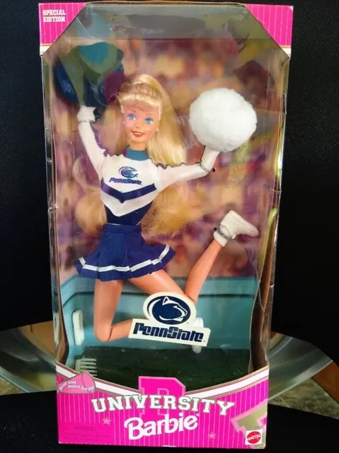 FREE SHIP! Penn State University Cheerleader Barbie; Collegiate Special Edition!