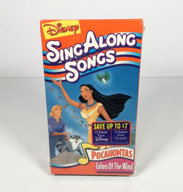 DISNEY SING ALONG Songs Pocahontas Colors of the Wind VHS *Brand New