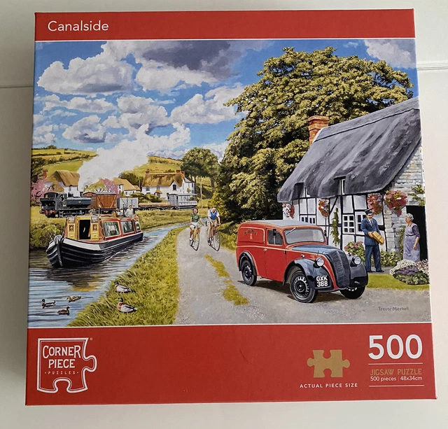 CORNER PIECE PUZZLES 500 Piece Jigsaw Puzzle. Canalside 48x34cm £4.00