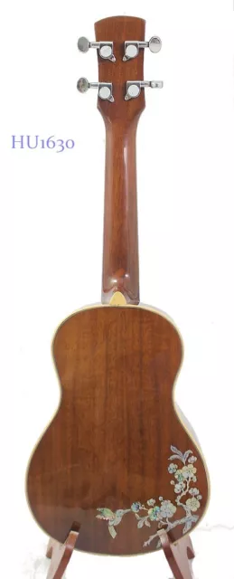 Alulu Solid Acacia Koa wood Concert Ukulele, hummingbird inlay HU1630