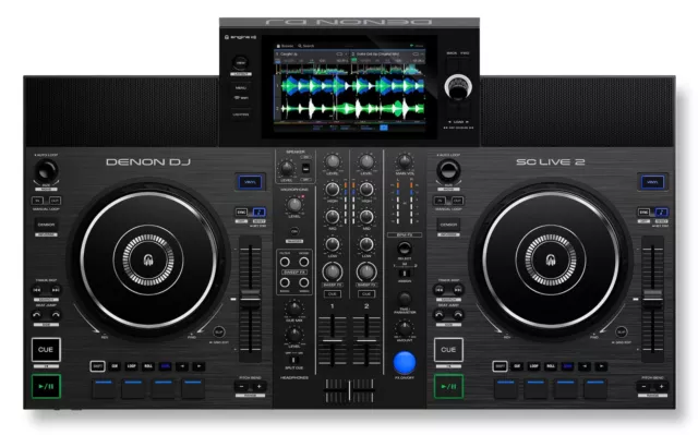 Denon DJ SC Live 2 Controller Mixer 2-Deck Standalone 7" Touch Display Jog Wheel