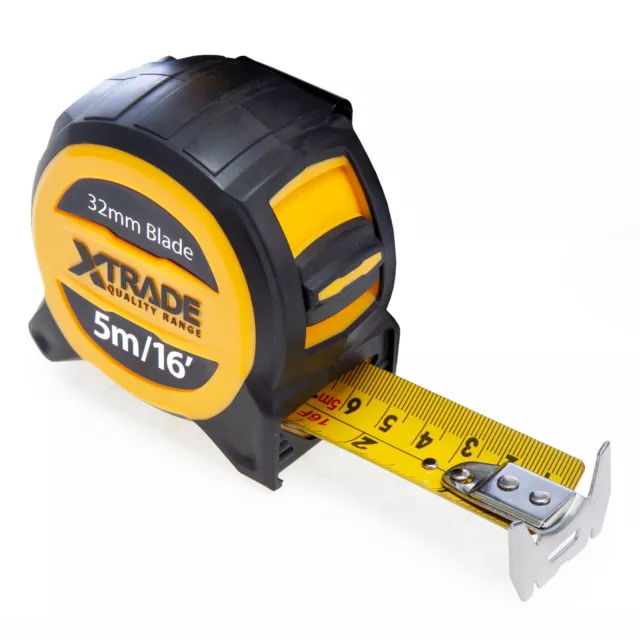 XTrade Metric Imperial Dual Sided Tape Measure 5m 16ft Blade Width 32mm X0900003