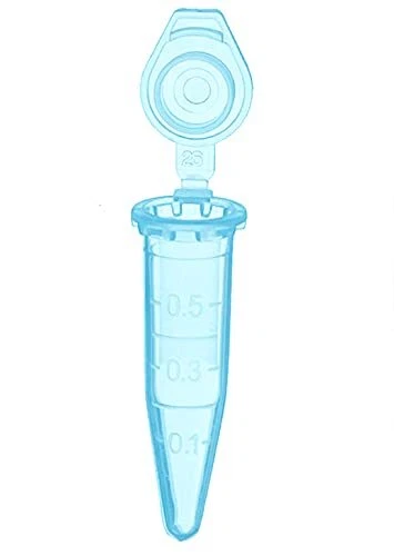 MUHWA 1000PCS Polypropylene Graduated Microcentrifuge Tube with Snap Cap 0.5m...