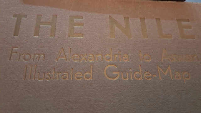 Egypt The Nile From Alexandria To Aswan Illustrated Guide Map Vintage By Lenhert