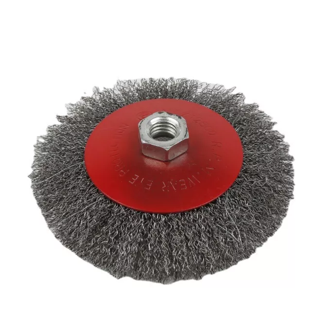 Rotary Steel Wire Brush Crimp Bevel Wheel Cup Twist Angle Grinde 115MM UK