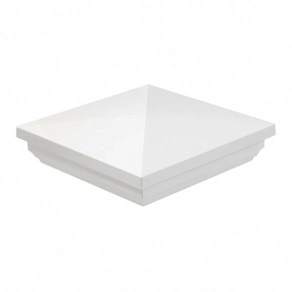 NUEVA Tapa de Poste de Vinilo LMT Mercer 1039W 4"" Estilo Nueva Inglaterra, Blanca (QTY 4) NUEVA Tapa de Poste de Vinilo LMT Mercer 1039W 4"" Estilo Nueva Inglaterra, Blanca (QTY 4)