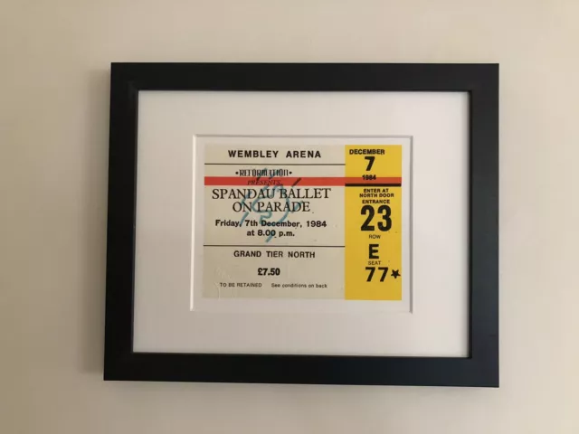 SPANDAU BALLET - 1984 Wembley Arena framed ticket giclee print