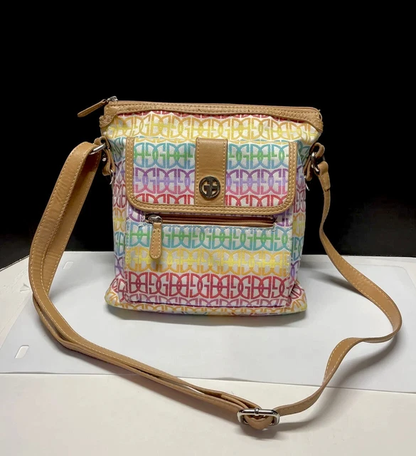 Giani Bernini Crossbody Rainbow Logo Adjustable HandBag Purse