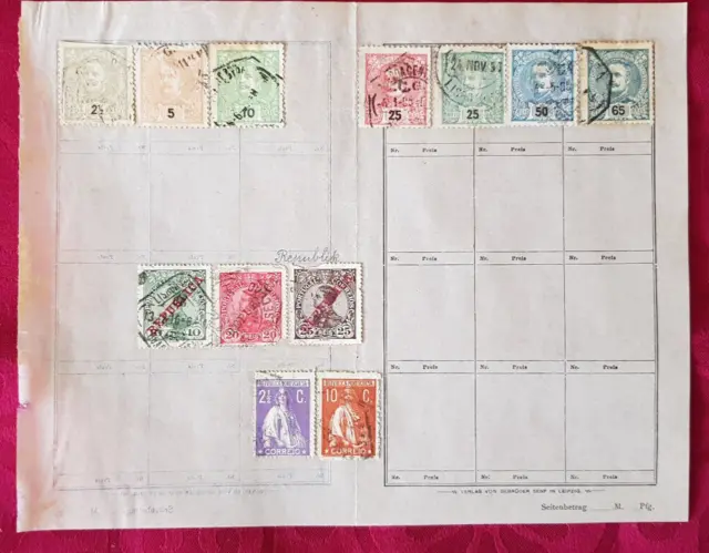 Briefmarken, alt, gestempelt, Portugal, vor 1930