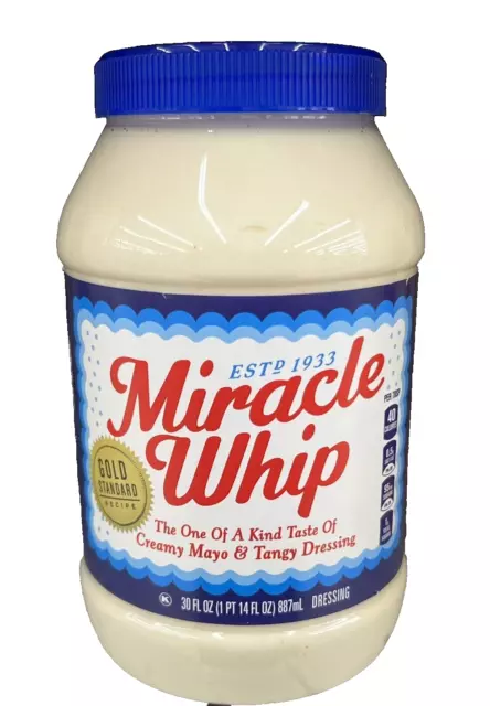 Kraft Miracle Whip Creamy Mayo & Tangy Dressing 30 oz