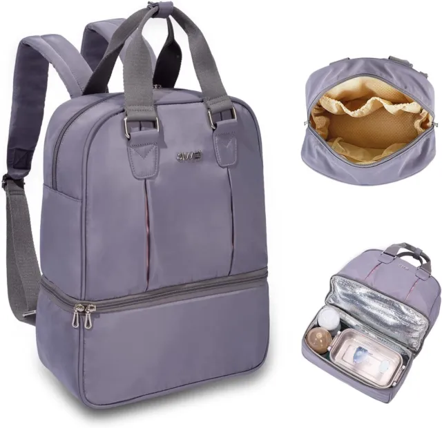 Diaper Bag Backpack with Lunch Bag, JIWEI Baby Diaper Bags Multifunction Waterpr
