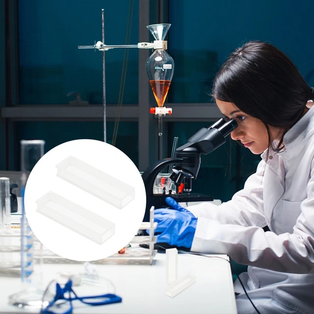 Iplusmile 2pezzi Cuvette Di Per Spettrofotometria Strumento Per Analisi Di Campioni Laboratorio Compatibile Con Spettrofotometri E Fotometri - 11
