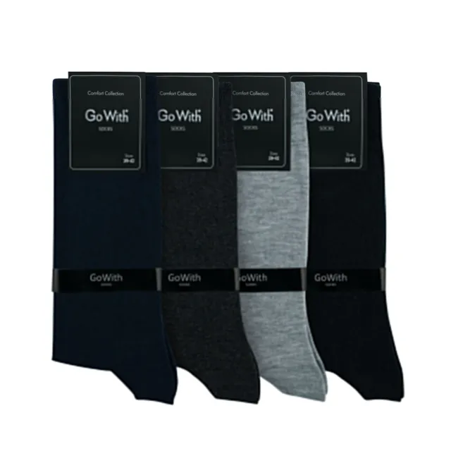 GoWith 4 Pairs Seamless Colourful Dress & Business & Comfy Wedding Socks