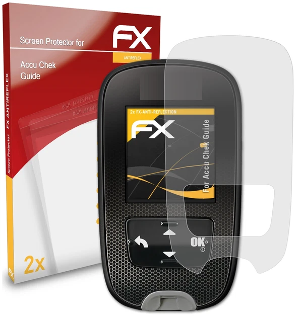 Protecteur D'écran Verre Hybride 9H AtFoliX Pour Accu Chek Guide - Anti-rayures, Anti-choc - Fabriqué En Allemagne