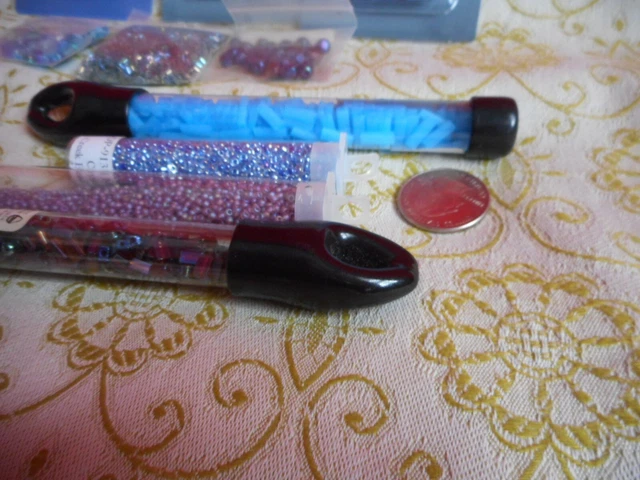 Lot vintage PERLES DE VERRE EUROPÉENNES ET TCHÈQUES DARICE 10 PKG perles et artisanat 4